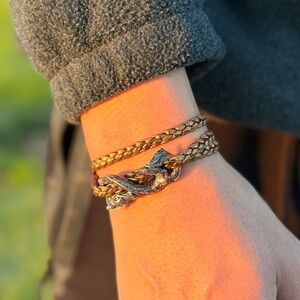 John Hardy 925 Naga Dragon on Cognac leather strap